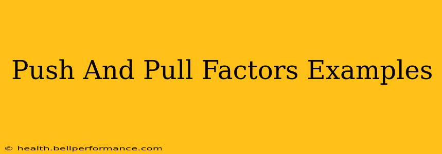 Push And Pull Factors Examples
